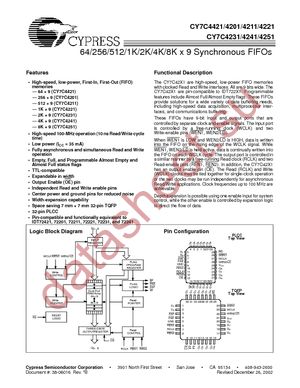 CY7C4231-10JC datasheet  